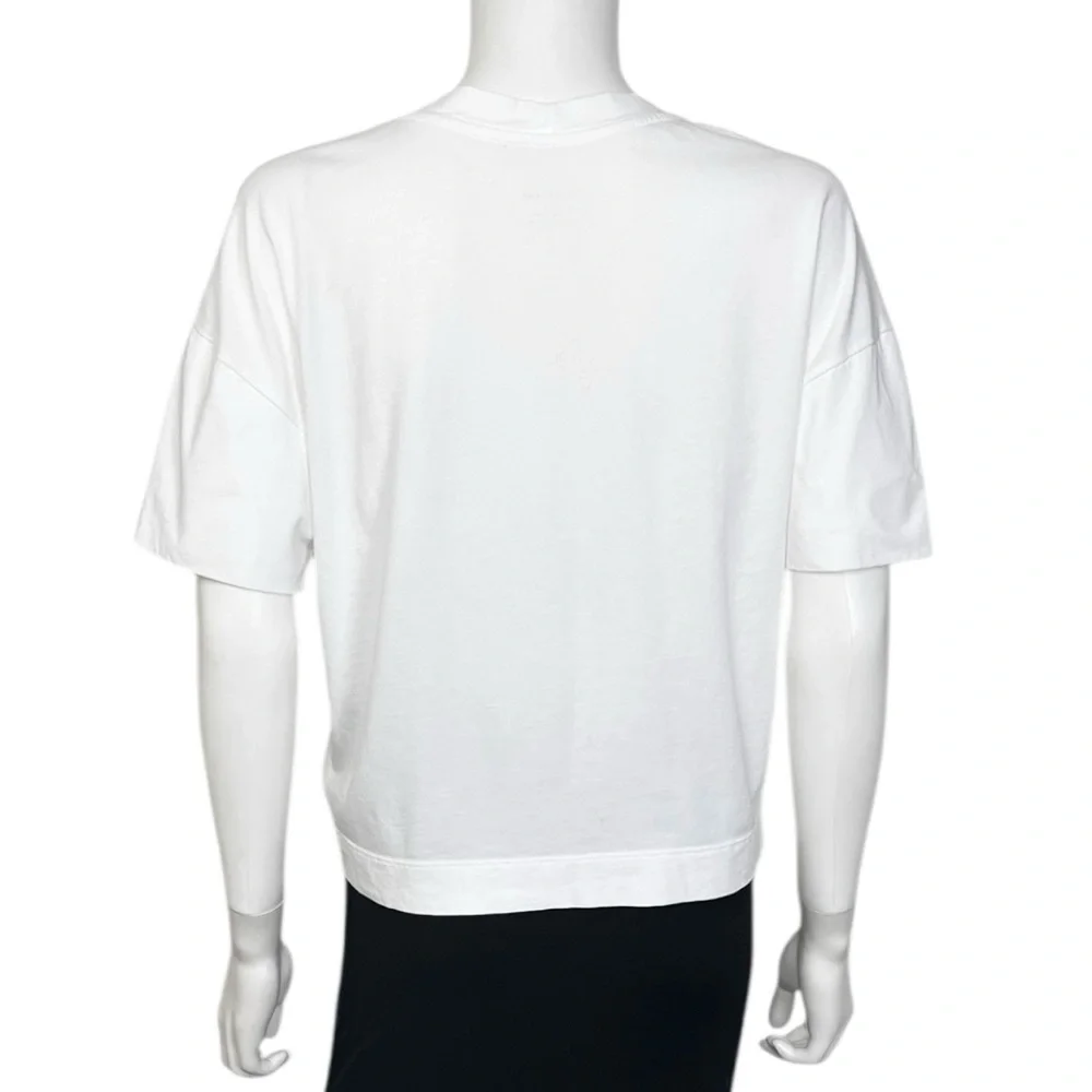 Everlane The Organic Cotton Slouchy V Neck in White - sz Small